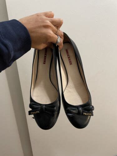 prada ballet flats ebay|Prada block heel pumps.